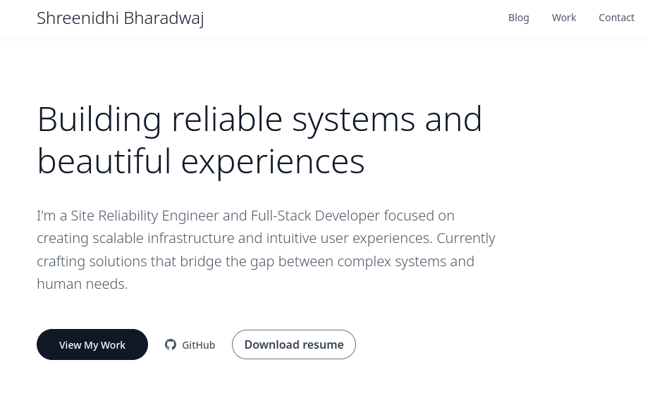 Portfolio Website preview